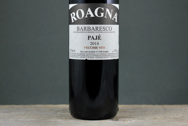 2014 Roagna Barbaresco Pajé Vecchie Viti - $200-$400 - 2014 - 750ml - Appellation: Barbaresco - Barbaresco