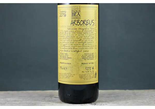 2016 Paolo Bea Arboreus Trebbiano Umbria Bianco - $60-$100 - 2016 - 750ml - Italy - Orange