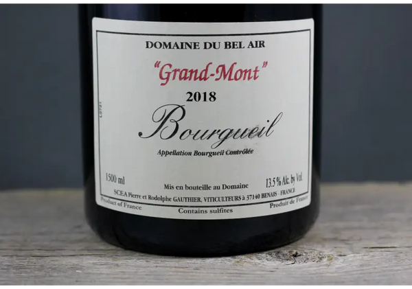 2018 Domaine du Bel Air Grand Mont Bourgueil (Gauthier) 1.5L - $100-$200 - 1.5L - 2018 - Bourgueil - Cabernet Franc