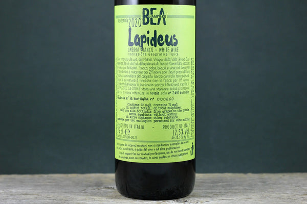 2020 Paolo Bea Lapideus Trebbiano Umbria Bianco - $60-$100 - 2020 - 750ml - Italy - Orange