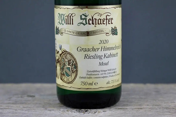 2020 Willi Schaefer Graacher Himmelreich Riesling Kabinett - $40-$60 - 2020 - 750ml - Bottle Size: 750ml - Country: