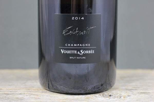 2014 Vouette & Sorbée Extrait Brut Nature Champagne