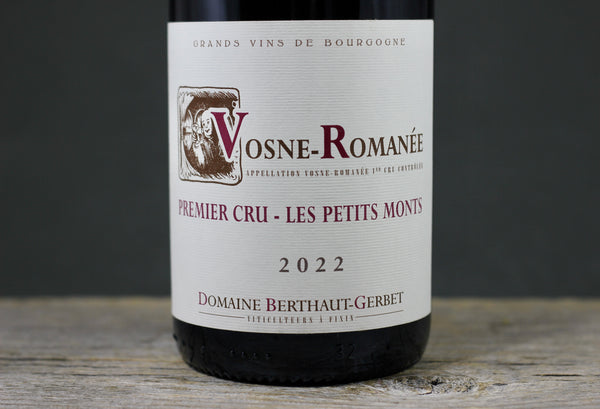 2022 Berthaut-Gerbet Vosne Romanée 1er Cru Les Petits Monts