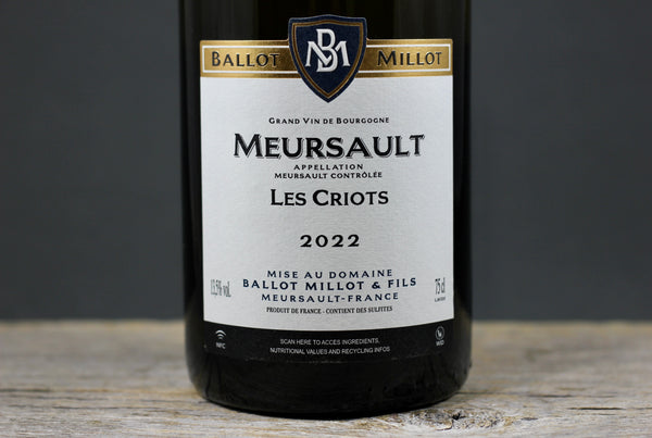 2022 Ballot-Millot Meursault Les Criots